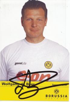 Wolfgang de Beer  Stanzkarte  Borussia Dortmund Fußball Autogrammkarte original signiert 