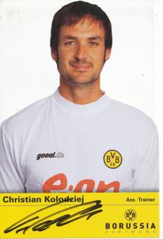 Christian Kolodziej  Stanzkarte  Borussia Dortmund Fußball Autogrammkarte original signiert 