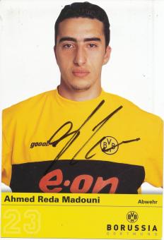 Ahmed Reda Madouni  Stanzkarte  Borussia Dortmund Fußball Autogrammkarte original signiert 