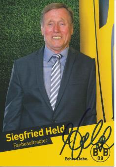 Siegfried Held  Borussia Dortmund Fußball Autogrammkarte original signiert 