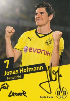Jonas Hofmann  2013/2014  Borussia Dortmund Fußball Autogrammkarte original signiert 