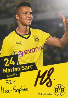 Marian Sarr  2013/2014  Borussia Dortmund Fußball Autogrammkarte original signiert 