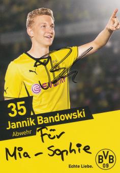 Jannick Bandowski  2013/2014  Borussia Dortmund Fußball Autogrammkarte original signiert 