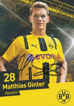 Matthias Ginter  2016/2017  Borussia Dortmund Fußball Autogrammkarte original signiert 