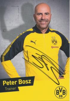 Peter Bosz  2017/2018  Borussia Dortmund Fußball Autogrammkarte original signiert 
