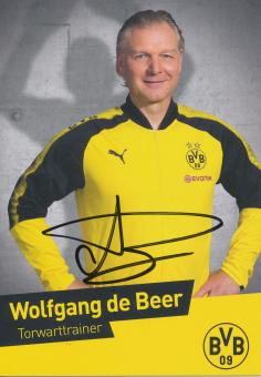 Wolfgang de Beer  2017/2018  Borussia Dortmund Fußball Autogrammkarte original signiert 