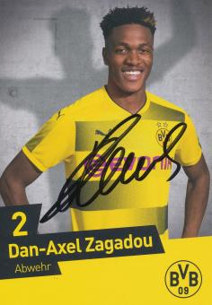 Dan Axel Zagadou  2017/2018  Borussia Dortmund Fußball Autogrammkarte original signiert 