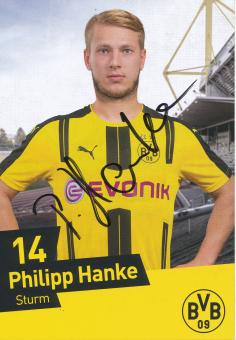 Philipp Hanke  2016/2017  Borussia Dortmund Fußball Autogrammkarte original signiert 