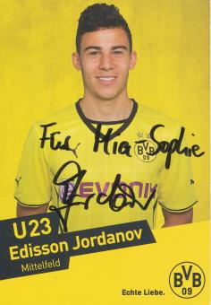 Edisson Jordanov  U23  Borussia Dortmund Fußball Autogrammkarte original signiert 