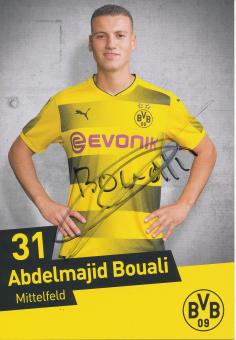 Abdelmajid Bouali  2017/2018  Borussia Dortmund Fußball Autogrammkarte original signiert 
