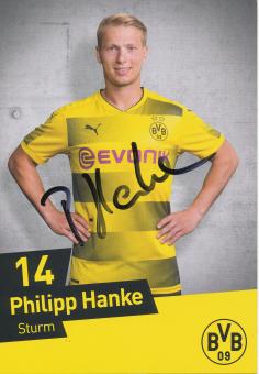 Philipp Hanke  2017/2018  Borussia Dortmund Fußball Autogrammkarte original signiert 