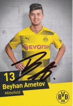 Beyhan Ametov  2017/2018  Borussia Dortmund Fußball Autogrammkarte original signiert 