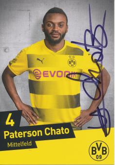 Paterson Chato  2017/2018  Borussia Dortmund Fußball Autogrammkarte original signiert 
