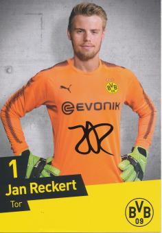 Jan Reckert  2017/2018  Borussia Dortmund Fußball Autogrammkarte original signiert 