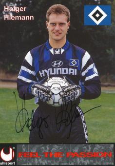 Holger Hiemann  Uhlsport  Hamburger SV Fußball Autogrammkarte original signiert 