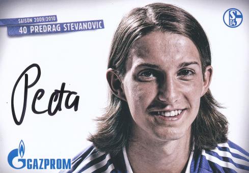 Predrag Stevanovic  2009/10   FC Schalke 04  Fußball Autogrammkarte original signiert 