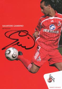 Salvatore Gambino  2006/2007  FC Köln Fußball Autogrammkarte original signiert 