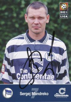 Sergej Mandreko  1997/98  Hertha BSC Berlin Fußball Autogrammkarte original signiert 