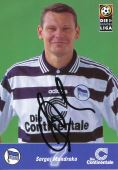 Sergej Mandreko  1998/99  Hertha BSC Berlin Fußball Autogrammkarte original signiert 
