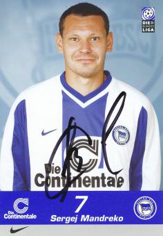 Sergej Mandreko  1999/2000  Hertha BSC Berlin Fußball Autogrammkarte original signiert 