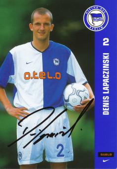 Denis Lapaczinski  2001/2002  Hertha BSC Berlin Fußball Autogrammkarte original signiert 