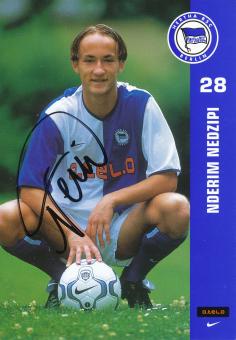Nderim Nedzipi  2001/2002  Hertha BSC Berlin Fußball Autogrammkarte original signiert 