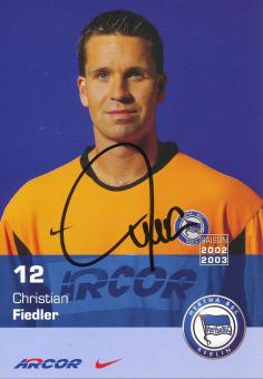 Christian Fiedler  2002/2003  Hertha BSC Berlin Fußball Autogrammkarte original signiert 