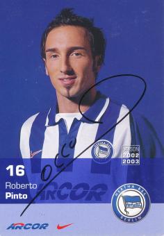Roberto Pinto  2002/2003  Hertha BSC Berlin Fußball Autogrammkarte original signiert 