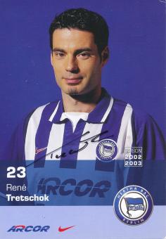 Rene Tretschok  2002/2003  Hertha BSC Berlin Fußball Autogrammkarte original signiert 