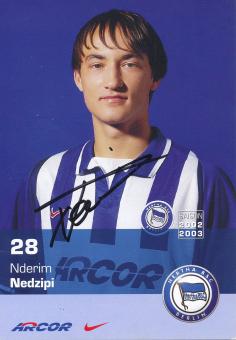 Nderim Nedzipi  2002/2003  Hertha BSC Berlin Fußball Autogrammkarte original signiert 