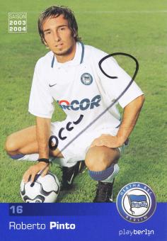 Roberto Pinto  2003/2004  Hertha BSC Berlin Fußball Autogrammkarte original signiert 