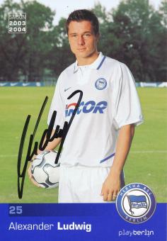 Alexander Ludwig  2003/2004  Hertha BSC Berlin Fußball Autogrammkarte original signiert 