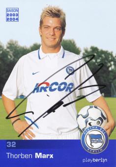 Thorben Marx  2003/2004  Hertha BSC Berlin Fußball Autogrammkarte original signiert 