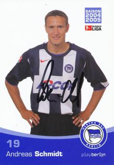Andreas Schmidt  2004/2005  Hertha BSC Berlin Fußball Autogrammkarte original signiert 