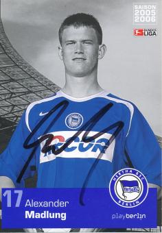 Alexander Madlung  2005/2006  Hertha BSC Berlin Fußball Autogrammkarte original signiert 