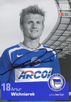 Artur Wichniarek  2005/2006  Hertha BSC Berlin Fußball Autogrammkarte original signiert 