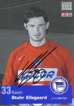 Kevin Stuhr Ellegaard  2005/2006  Hertha BSC Berlin Fußball Autogrammkarte original signiert 
