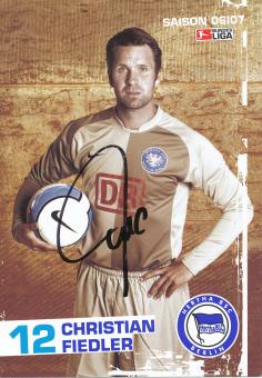 Christian Fiedler  2006/2007  Hertha BSC Berlin Fußball Autogrammkarte original signiert 