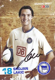 Srdjan Lakic  2006/2007  Hertha BSC Berlin Fußball Autogrammkarte original signiert 