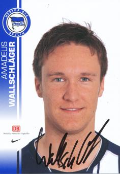 Amadeus Wallschläger  2007/2008  Hertha BSC Berlin Fußball Autogrammkarte original signiert 
