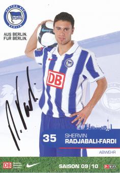 Shervin Radjabali-Fardi  2009/2010  Hertha BSC Berlin Fußball Autogrammkarte original signiert 