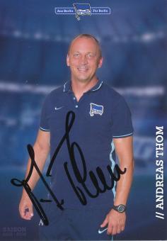 Andreas Thom  2016/2017  Hertha BSC Berlin Fußball Autogrammkarte original signiert 