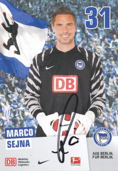 Marco Sejna  2010/2011  Hertha BSC Berlin Fußball Autogrammkarte original signiert 