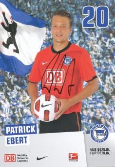 Patrick Ebert  2010/2011  Hertha BSC Berlin Fußball Autogrammkarte original signiert 