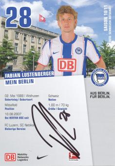 Fabian Lustenberger  2010/2011  Hertha BSC Berlin Fußball Autogrammkarte original signiert 