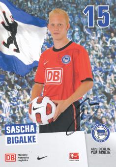 Sascha Bigalke  2010/2011  Hertha BSC Berlin Fußball Autogrammkarte original signiert 