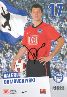 Valeri Domovchiyski  2010/2011  Hertha BSC Berlin Fußball Autogrammkarte original signiert 