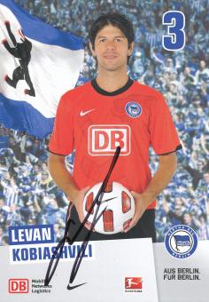 Levan Kobiashvili  2010/2011  Hertha BSC Berlin Fußball Autogrammkarte original signiert 