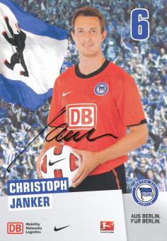 Christoph Janker  2010/2011  Hertha BSC Berlin Fußball Autogrammkarte original signiert 