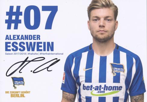Alexander Esswein  2016/2017  Hertha BSC Berlin Fußball Autogrammkarte original signiert 